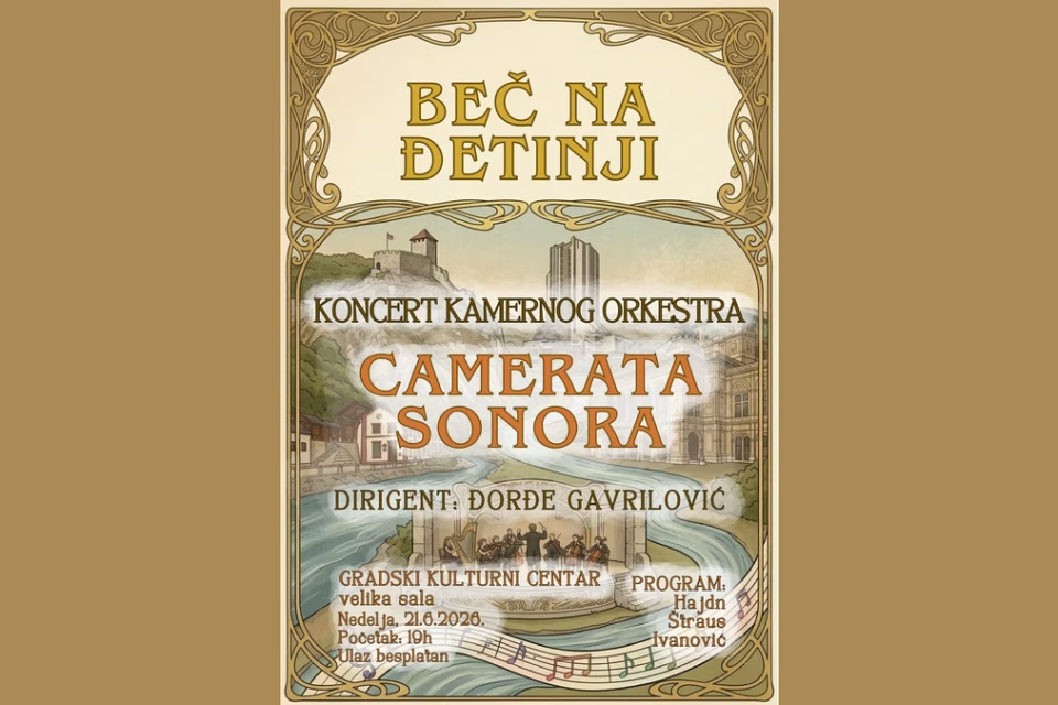 "Beč na Đetinji": Koncert Kamernog orkestra "Camerata Sonora" u Užicu